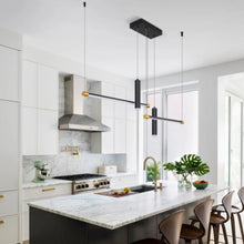 Carregar imagem no visualizador da galeria, Sleek Linear Pendant Light with Adjustable Height for Kitchen Island
