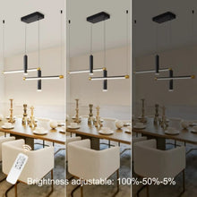Carregar imagem no visualizador da galeria, Sleek Linear Pendant Light with Adjustable Height for Kitchen Island
