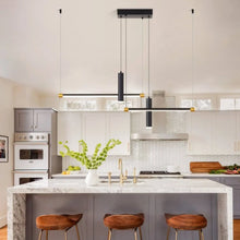 Carregar imagem no visualizador da galeria, Sleek Linear Pendant Light with Adjustable Height for Kitchen Island

