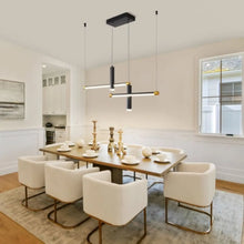 Carregar imagem no visualizador da galeria, Sleek Linear Pendant Light with Adjustable Height for Kitchen Island
