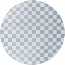 Carregar imagem no visualizador da galeria, Brone Blue Checkered Washable Rug
