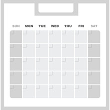 Load image into Gallery viewer, Calendars: Grey Square Modern One Month Calendar Dry Erase - Removable Adhesive Decal
