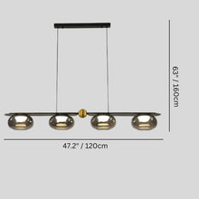 Carregar imagem no visualizador da galeria, Soleil Linear Chandelier
