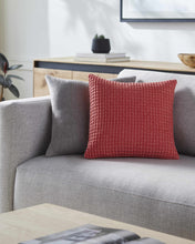 Load image into Gallery viewer, Solvang Textured Coral Cotton Square Throw Pillow

