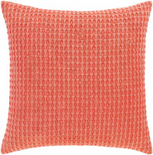 Load image into Gallery viewer, Solvang Textured Coral Cotton Square Throw Pillow
