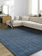 Load image into Gallery viewer, Sanvi Navy Wool Area Rug
