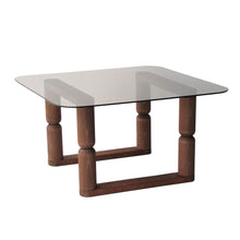 Load image into Gallery viewer, Stoa Designer Coffee Table Solid Wood Beech and Bronze Glasstop
