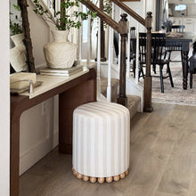 Carregar imagem no visualizador da galeria, Striped Upholstered Stool Ottoman
