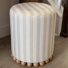 Carregar imagem no visualizador da galeria, Striped Upholstered Stool Ottoman
