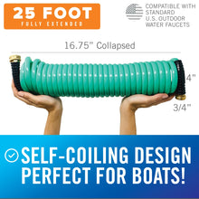 Load image into Gallery viewer, Boat Hose 15Ft, 25Ft and 50FT Self Coil Wash Down
