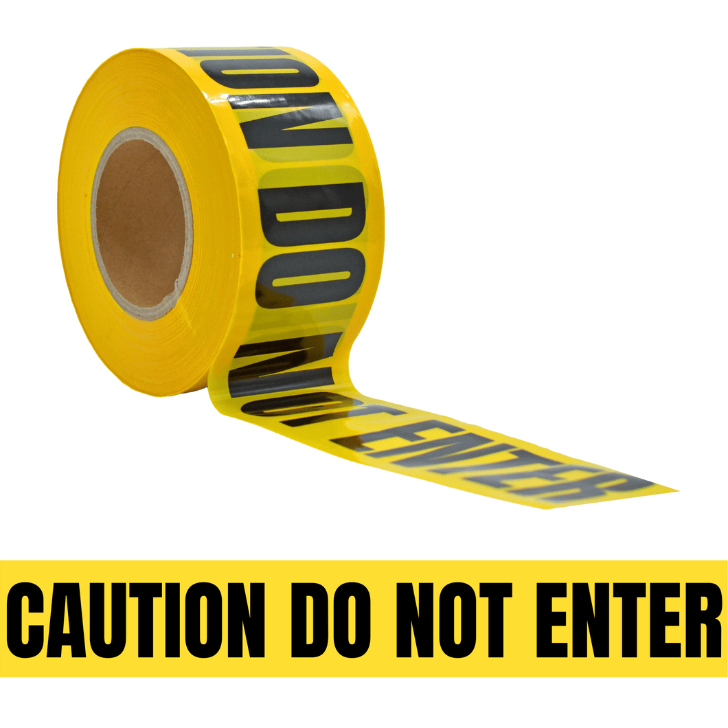 Tape Providers Barricade Tape 1000 feet WOD Barricade Flagging Tape ''Caution Do Not Enter'' 3 inch x 1000 ft. - Hazardous Areas, Safety for Construction Zones BRC