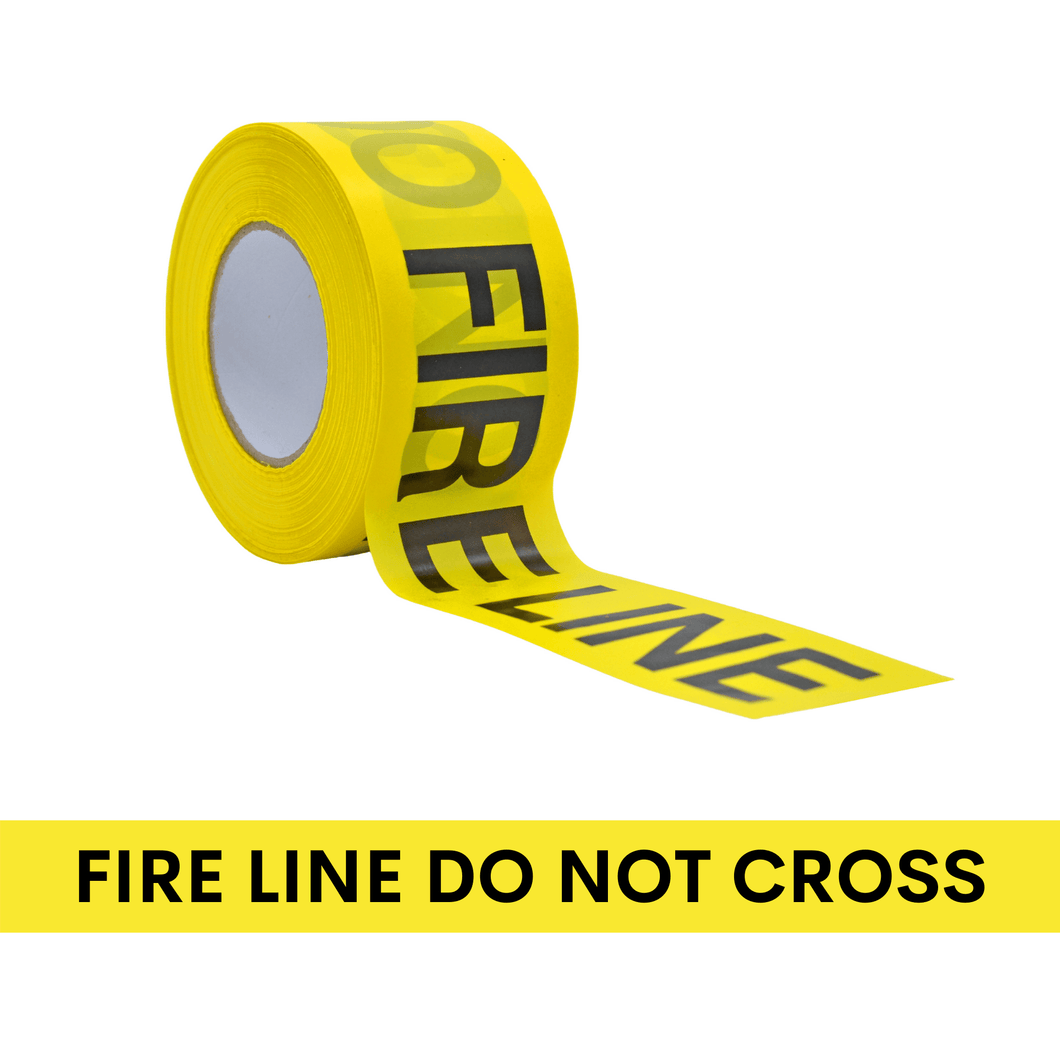 Tape Providers Barricade Tape 1000 feet WOD Barricade Flagging Tape ''Fire Line Do Not Cross'' 3 inch x 1000 ft. - Hazardous Areas, Safety for Construction Zones BRC