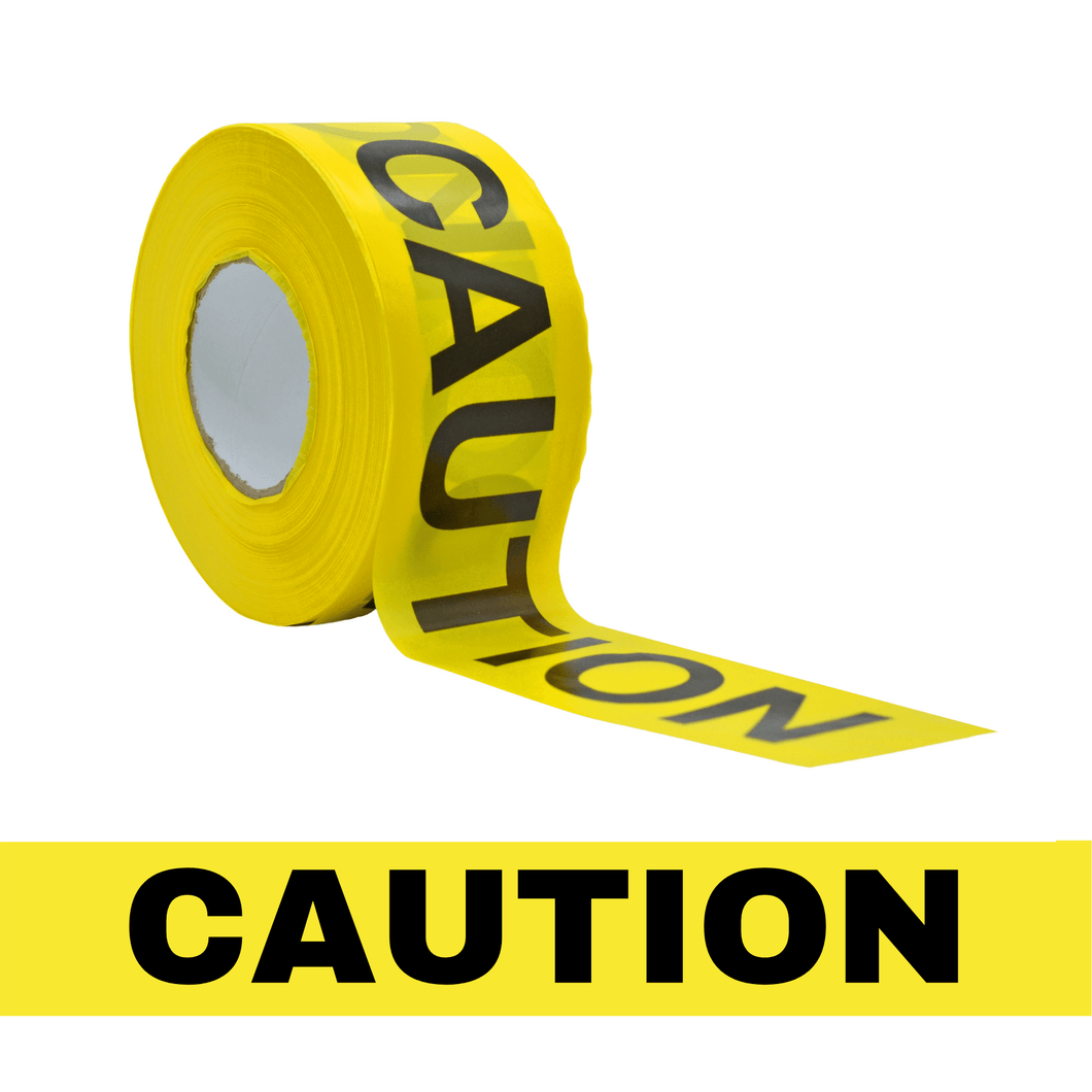 Tape Providers Barricade Tape 300 feet WOD Barricade Flagging Tape ''Caution'' 3 inch x 300 ft. - Hazardous Areas, Safety for Construction Zones BRC