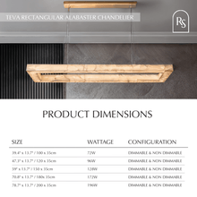 Load image into Gallery viewer, Teva Rectangular Alabaster Chandelier
