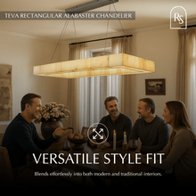 Load image into Gallery viewer, Teva Rectangular Alabaster Chandelier

