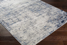 Load image into Gallery viewer, Texanna Abstract Blue/Gray Area Rug
