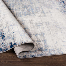 Load image into Gallery viewer, Texanna Abstract Blue/Gray Area Rug
