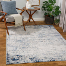 Load image into Gallery viewer, Texanna Abstract Blue/Gray Area Rug
