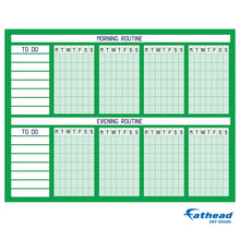 Load image into Gallery viewer, Chart:  Green Routine Chart Dry Erase        -   Removable     Adhesive Decal
