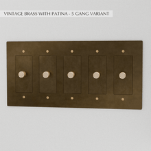 Load image into Gallery viewer, The Brass Dimmer Switch (1 to 5 Gang)
