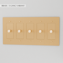 Load image into Gallery viewer, The Brass Dimmer Switch (1 to 5 Gang)
