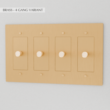 Load image into Gallery viewer, The Brass Dimmer Switch (1 to 5 Gang)
