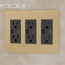 Load image into Gallery viewer, The Brass Outlet (1 to 4 Gang)
