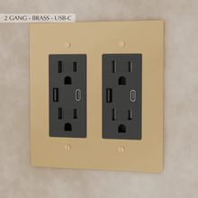 Load image into Gallery viewer, The Brass Outlet (1 to 4 Gang)
