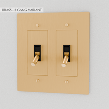 Load image into Gallery viewer, The Brass Toggle Switch (1 to 5 Gang)
