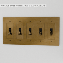 Load image into Gallery viewer, The Brass Toggle Switch (1 to 5 Gang)
