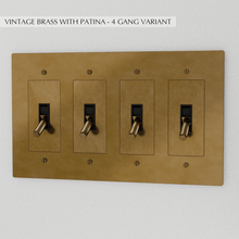 Load image into Gallery viewer, The Brass Toggle Switch (1 to 5 Gang)
