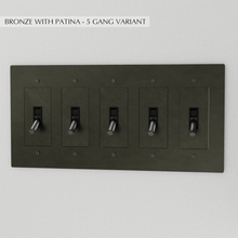 Load image into Gallery viewer, The Brass Toggle Switch (1 to 5 Gang)
