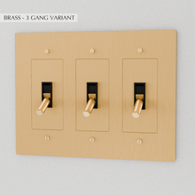 Load image into Gallery viewer, The Brass Toggle Switch (1 to 5 Gang)

