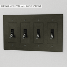 Load image into Gallery viewer, The Brass Toggle Switch (1 to 5 Gang)
