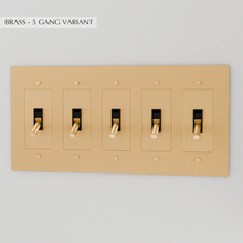 Load image into Gallery viewer, The Brass Toggle Switch (1 to 5 Gang)
