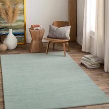 Carregar imagem no visualizador da galeria, Brockton Solid Dusty Sage Wool Rug
