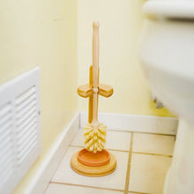 Load image into Gallery viewer, Bamboo Toilet Bowl Cleaning Brush &amp; Stand
