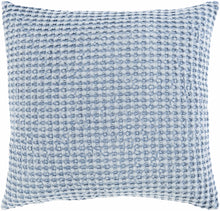 Load image into Gallery viewer, Toodyay Textured Light Blue Square Throw Pillow
