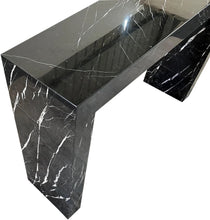 Load image into Gallery viewer, Toros Black Marble Rectangular Console Polished (W)12&quot; (L)40&quot; (H)30&quot;
