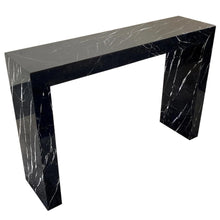 Load image into Gallery viewer, Toros Black Marble Rectangular Console Polished (W)12&quot; (L)40&quot; (H)30&quot;
