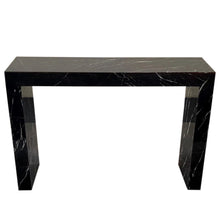 Load image into Gallery viewer, Toros Black Marble Rectangular Console Polished (W)12&quot; (L)40&quot; (H)30&quot;
