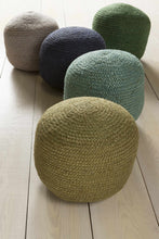 Load image into Gallery viewer, Gail Navy Jute Knitted Pouf

