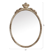 Load image into Gallery viewer, Traditioanl Oval Mirror With Wood Frame Rustic Decor Wall Mirror
