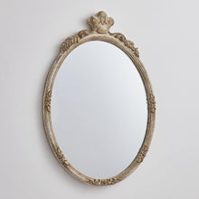 Load image into Gallery viewer, Traditioanl Oval Mirror With Wood Frame Rustic Decor Wall Mirror
