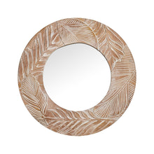 Cargar imagen en el visor de la galería, Traditioanl Wood Round Mirror Wall Decor
