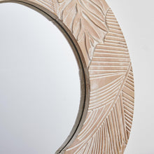 Cargar imagen en el visor de la galería, Traditioanl Wood Round Mirror Wall Decor
