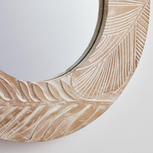 Cargar imagen en el visor de la galería, Traditioanl Wood Round Mirror Wall Decor
