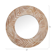 Cargar imagen en el visor de la galería, Traditioanl Wood Round Mirror Wall Decor
