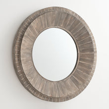 Load image into Gallery viewer, Traditional Round Decorative Wood Farmhouse Wall Mirror
