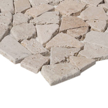 Cargar imagen en el visor de la galería, Classic Beige Travertine Palladian Tumbled Mosaic Floor and Wall Tile - Livfloors Collection
